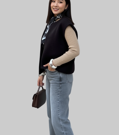Gilet sans manches effet laine