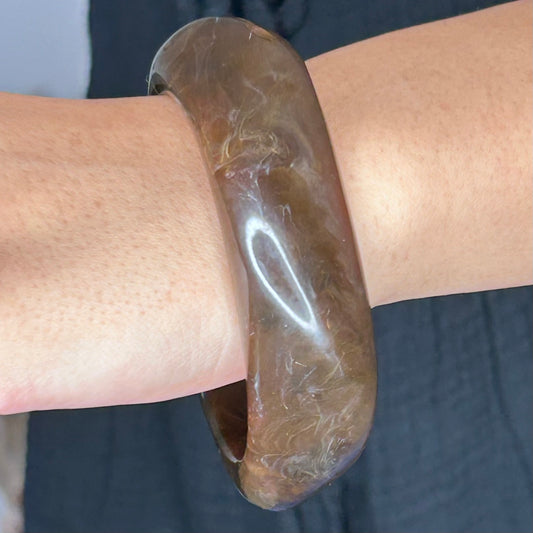 Bracelet Jonc en Résine Effet Marbré