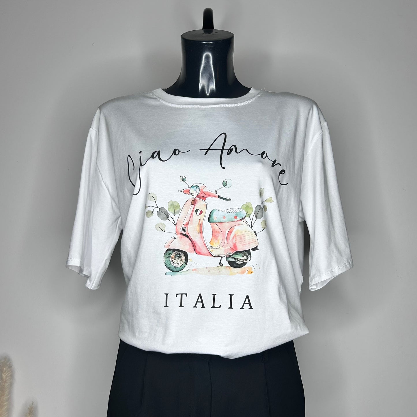 T-shirt "Ciao Amore Italia" - Blanc Intemporel