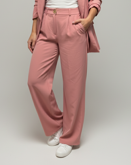 Pantalon tailleur blush