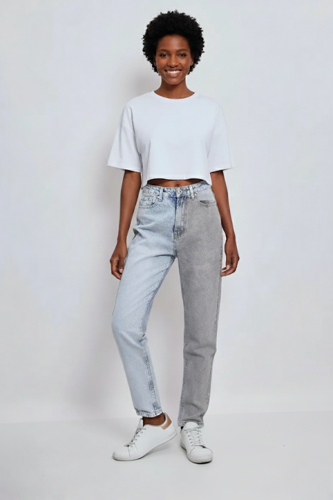 Jean Mom bi-color