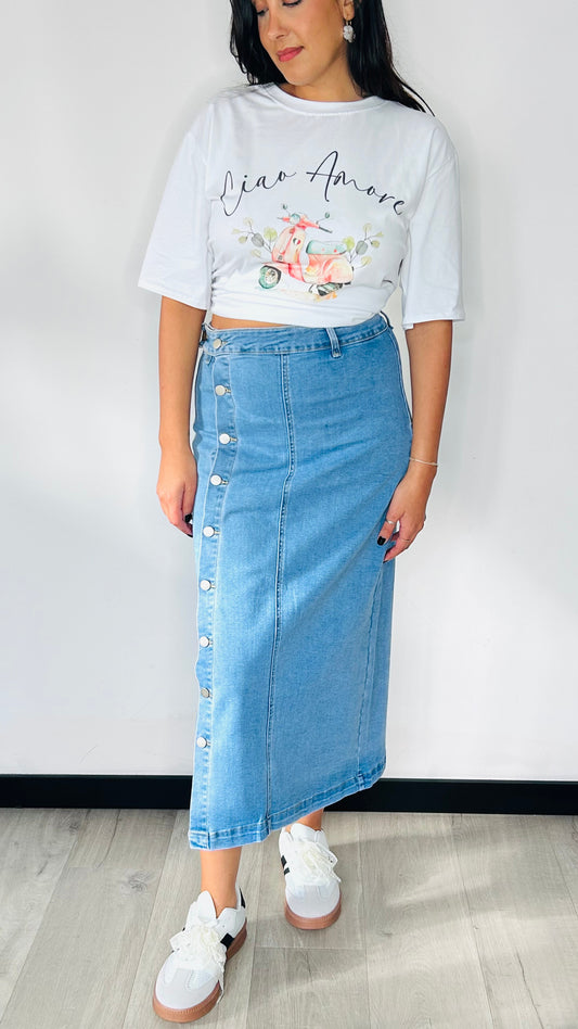 Jupe jean boutonnée DENIM