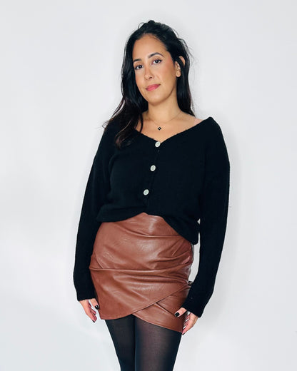 Jupe simili cuir KARA