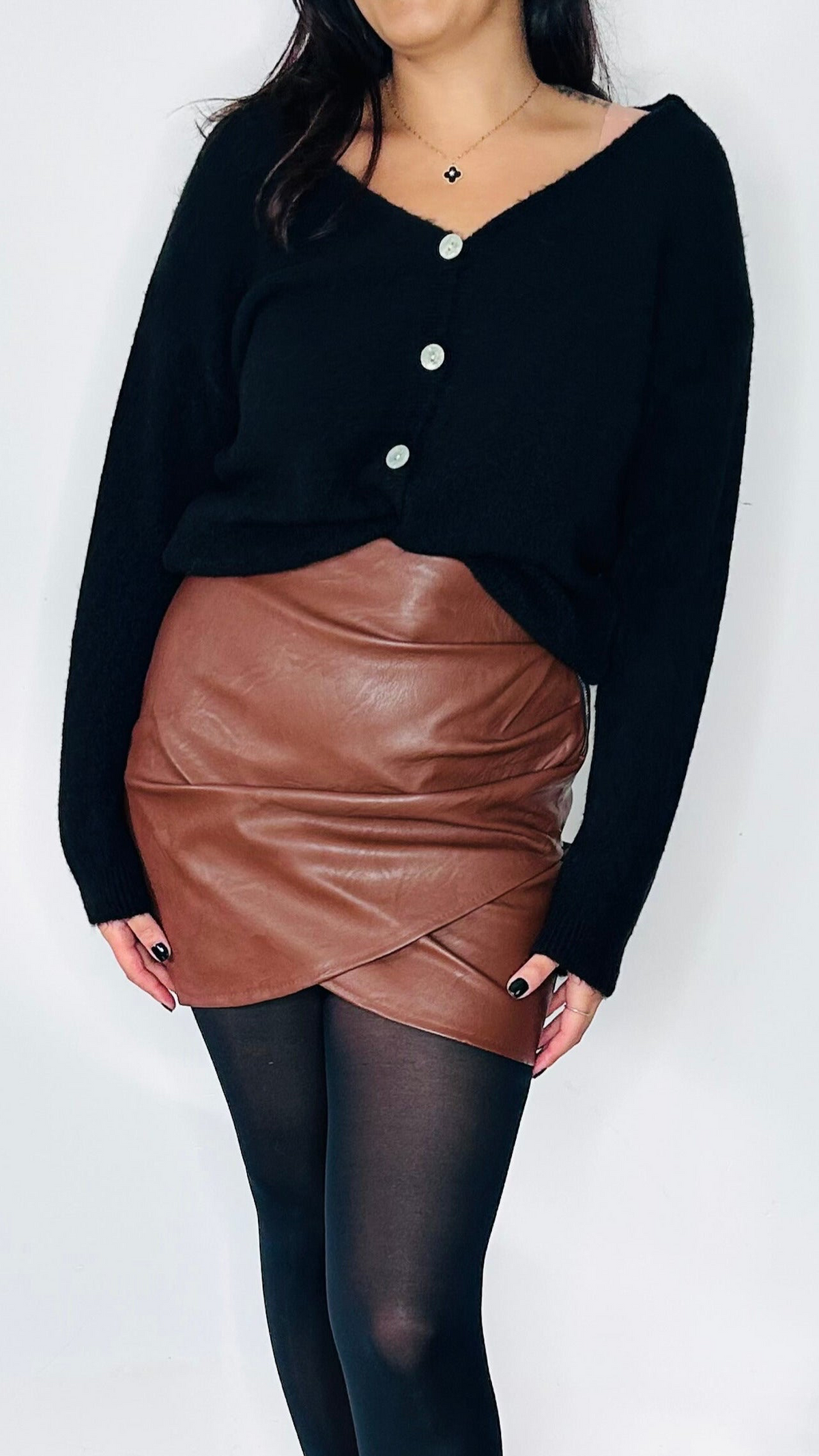 Jupe simili cuir KARA