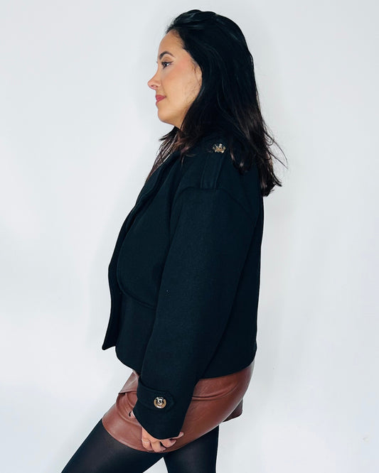 Manteau court double boutonnage