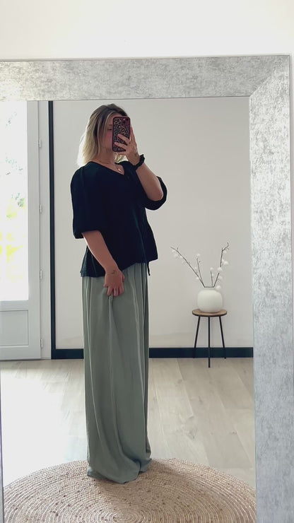 Blouse Gaze de Coton MAIA – Noir