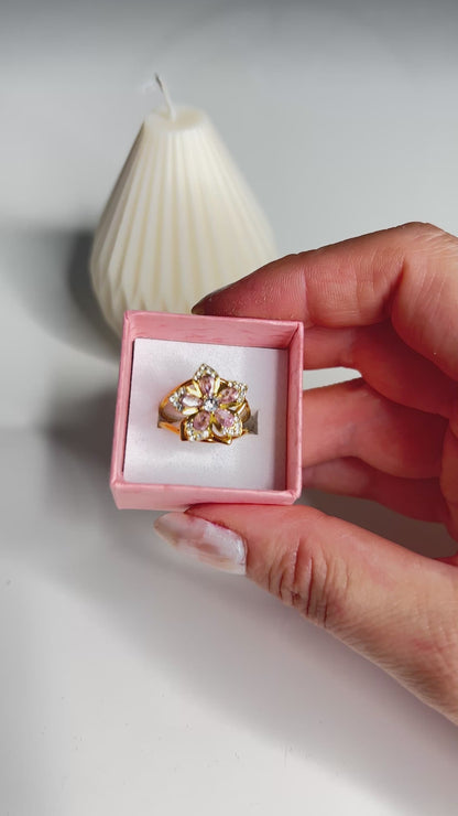 Bague Anti-Stress CALISTA – Dorée Fleur Blush