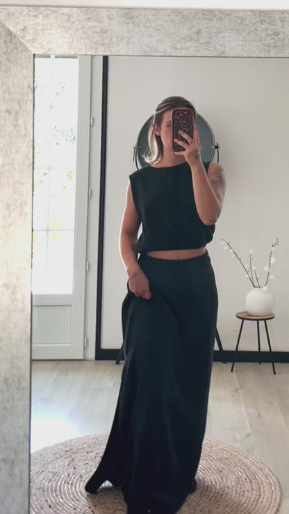 Ensemble Gaze de Coton MAËLYS – Noir