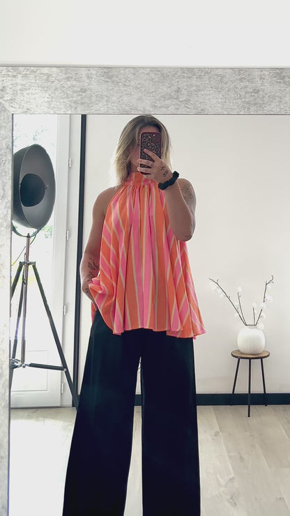 Top Dos Noué HAVA – Corail & Rose