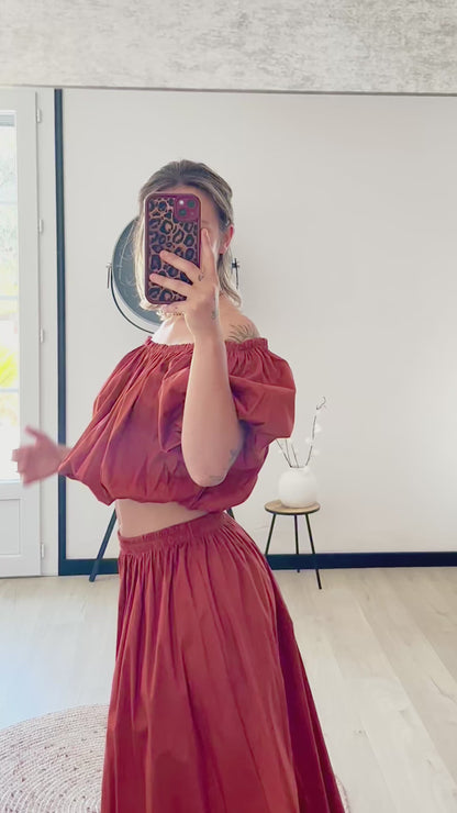 Ensemble Jupe AMÉLIA – Terracotta