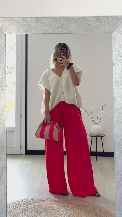 Pantalon Palazzo NINON – Rouge