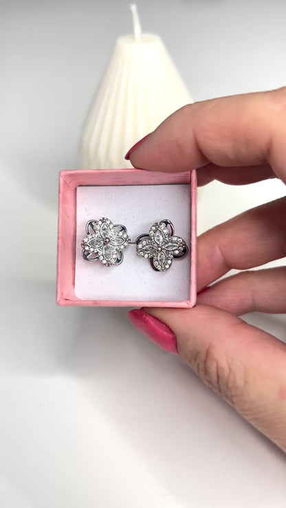 Boucles d’Oreilles Anti-Stress SALIA – Argenté
