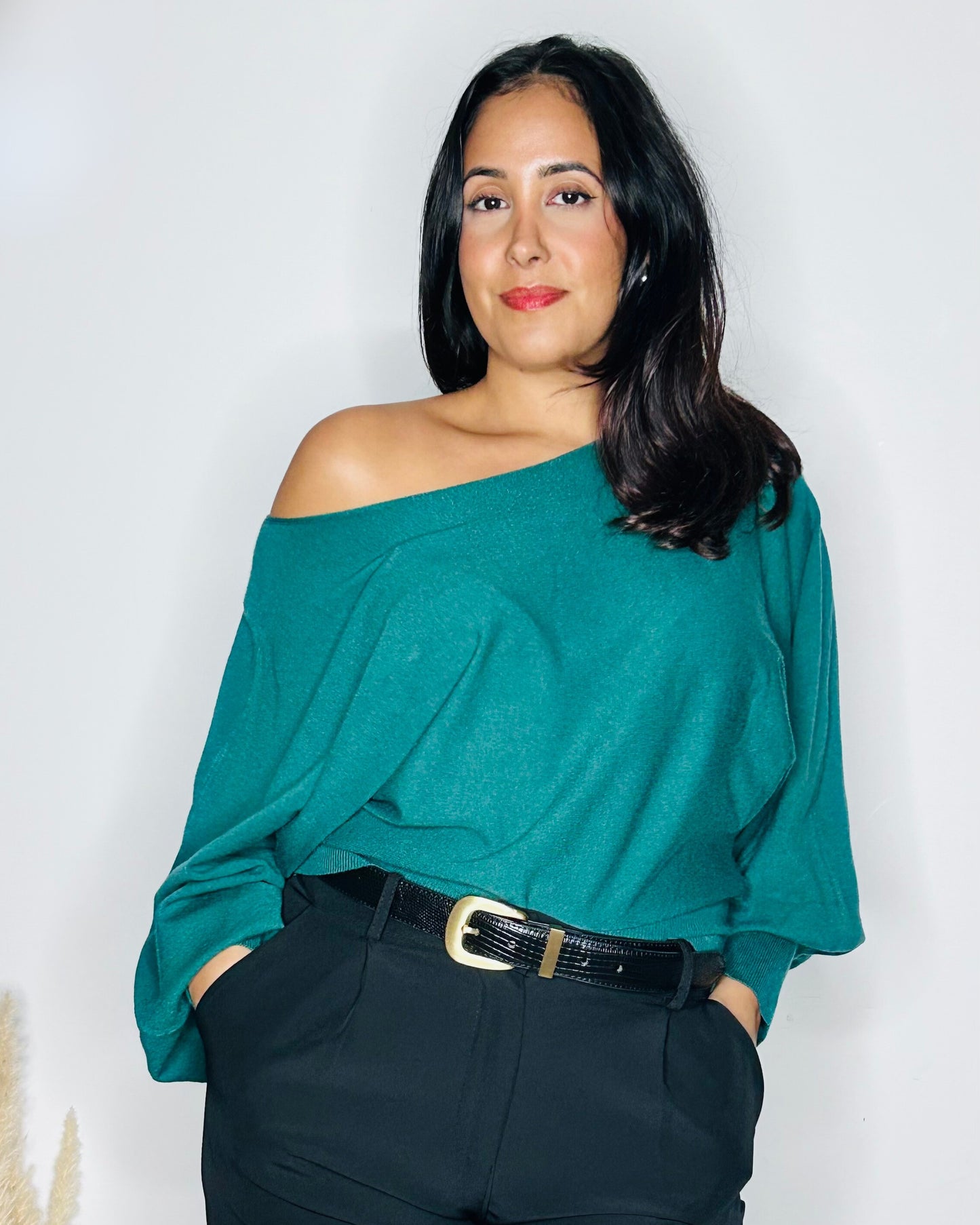 Pull EMERAUDE manches chauve-souris